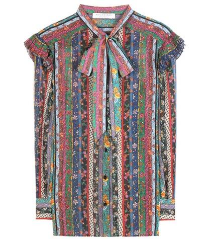 Philosophy Di Lorenzo Serafini Floral-printed Silk-georgette Blouse