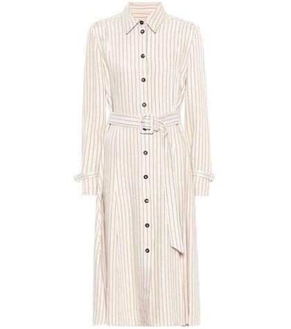 Altuzarra Fiona Striped Twill Shirt Dress