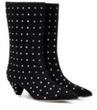 Mcq Alexander Mcqueen Sofia Embellished Suede Ankle Boots