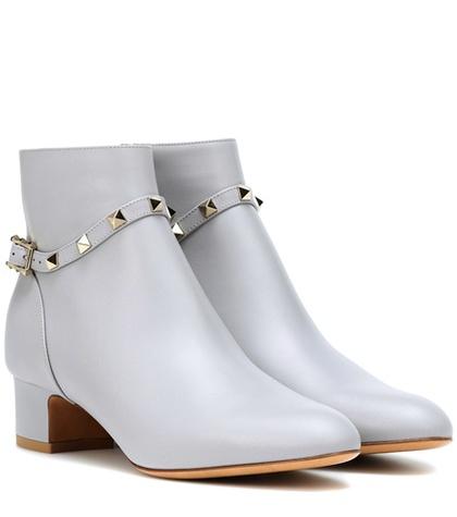 Miu Miu Valentino Garavani Rockstud Leather Ankle Boots