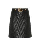 Gucci Gg Quilted Leather Skirt