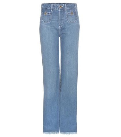 Chlo Frayed Hem Cotton Jeans