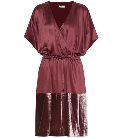 Brunello Cucinelli Satin And Velvet Dress