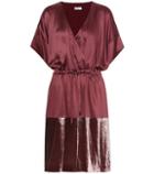 Brunello Cucinelli Satin And Velvet Dress