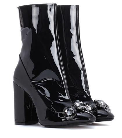 N21 Tino 100 Patent Leather Ankle Boots