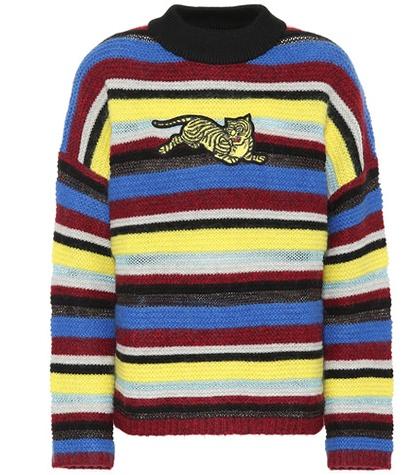 Kenzo Striped Wool-blend Sweater