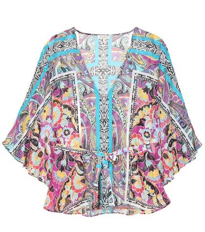 Etro Printed Silk Cover-up