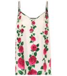 Miu Miu Floral-printed Silk Twill Camisole