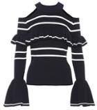 Self-portrait Striped Cotton-blend Sweater