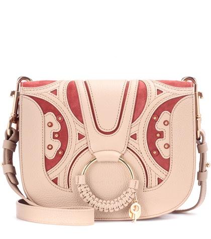 Valentino Hana Medium Leather And Suede Shoulder Bag