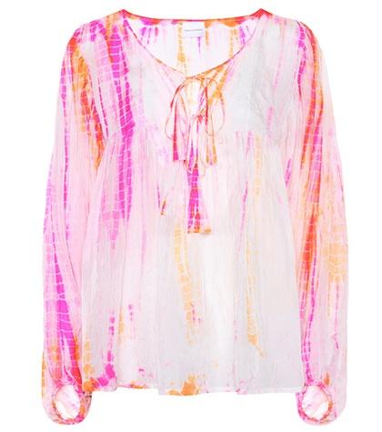 Anna Kosturova Tie-dye Silk Blouse