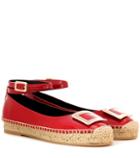7 For All Mankind Embellished Patent Leather Espadrilles