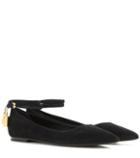 Tom Ford Padlock Suede Ballerinas