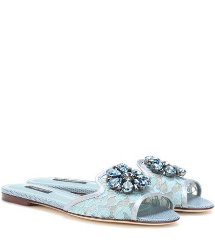 Melissa Odabash Bianca Embellished Slip-on Sandals