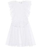 David Koma Cotton Eyelet Lace Minidress