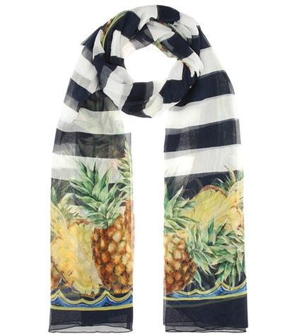Miu Miu Printed Silk Scarf