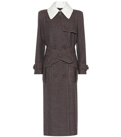 Valentino Houndstooth Cotton-blend Coat