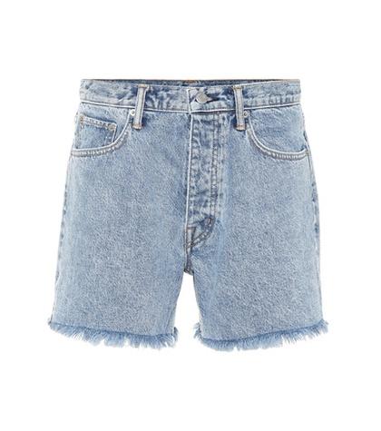 Helmut Lang Cut Off Boy Fit Denim Shorts