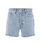 Helmut Lang Cut Off Boy Fit Denim Shorts