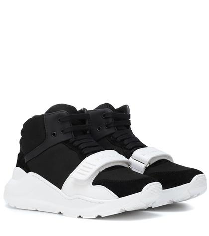 Miu Miu Suede And Neoprene Sneakers
