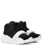 Miu Miu Suede And Neoprene Sneakers