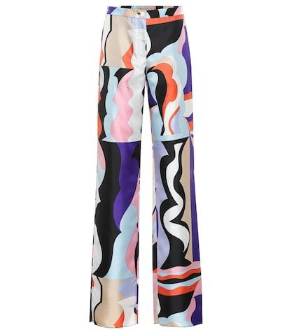 Emilio Pucci Printed Silk-twill Pants
