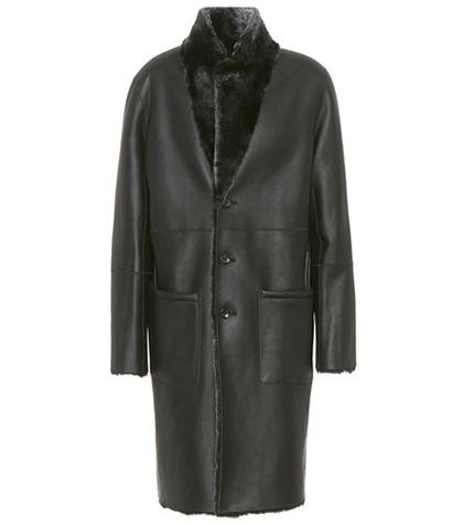 Joseph Reversible Leather And Fur Coat