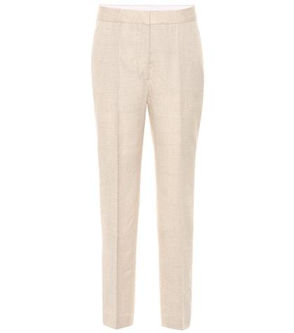 Stella Mccartney Cropped Linen-blend Pants