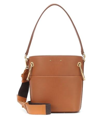 Norma Kamali Small Roy Leather Shoulder Bag