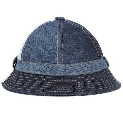 Salvatore Ferragamo Blå Konst Denim Bucket Hat