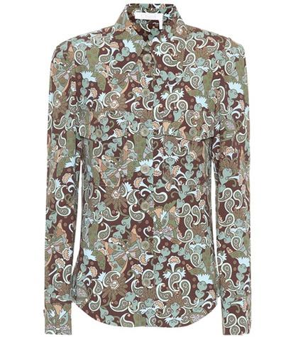 Chlo Printed Crêpe Blouse