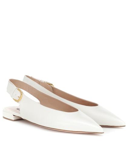 Stuart Weitzman Adela Leather Slingback Pumps