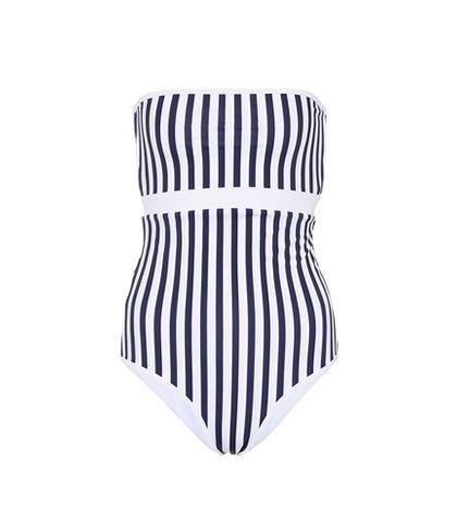 Heidi Klein Bb Striped Bandeau Swimsuit