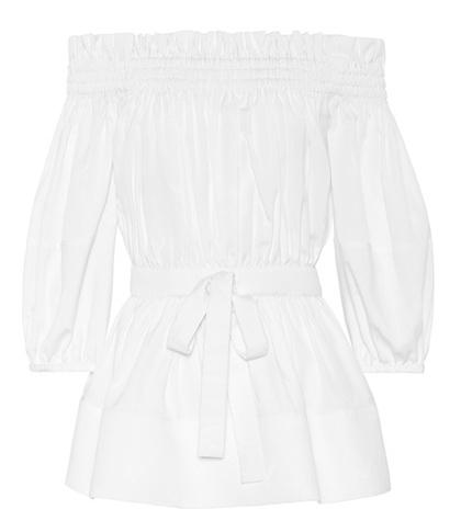 Alexander Mcqueen Off-the-shoulder Cotton Top