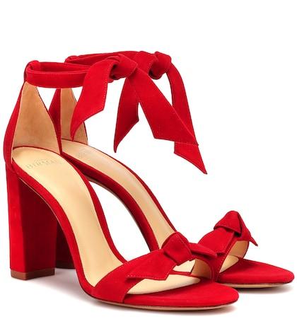 Alexandre Birman Clarita Block Suede Sandals