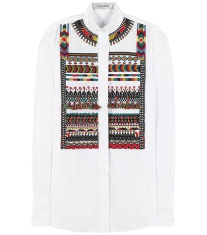 Valentino Embellished Cotton Shirt