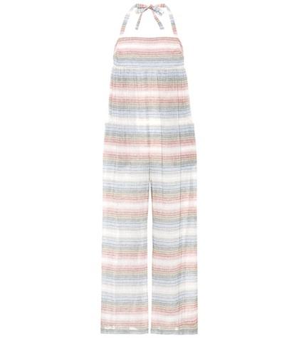 Mara Hoffman Scoop Pocket Striped Cotton Jumpsuit