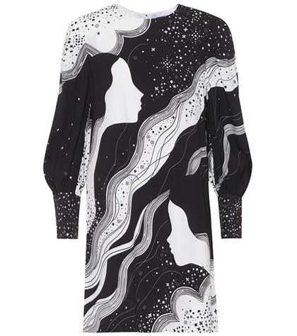 Chlo Printed Cady Minidress