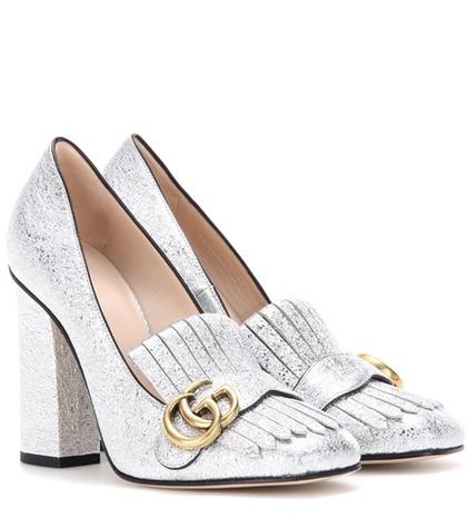 Church's Metallic Leather Loafer Pumps