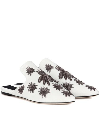 Sanayi 313 Embroidered Canvas Mules
