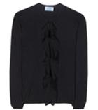 Prada Ruffled Cashmere And Silk Sweater