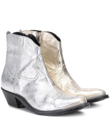 Zimmermann Young Metallic Leather Ankle Boots