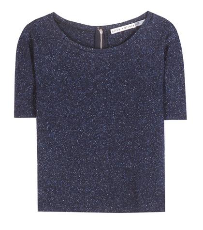 Alice + Olivia Bethanie Wool And Silk-blend Top