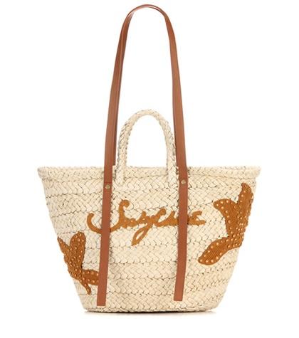 Ganni Raffia Tote Bag