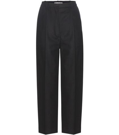Acne Studios Milli High-rise Cropped Wool-blend Trousers