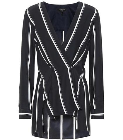 Rag & Bone Striped Silk Blouse