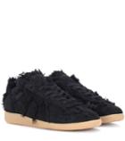Maison Margiela Suede And Fur Sneakers