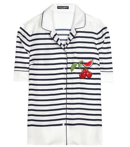 Dolce & Gabbana Appliquéd Silk Shirt