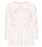 Self-portrait Cotton Top With Jacket