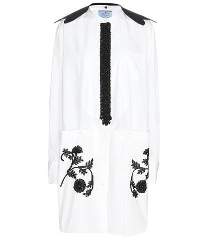 Prada Embellished Cotton Dress